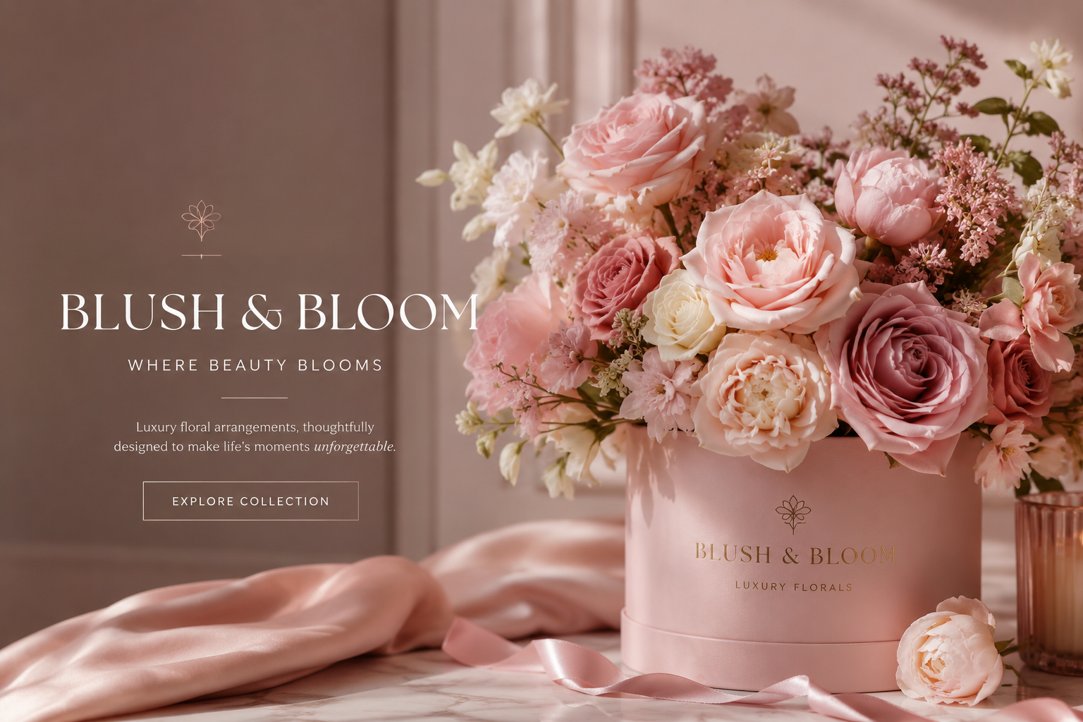 Blush and Bloom luxury floral arrangements